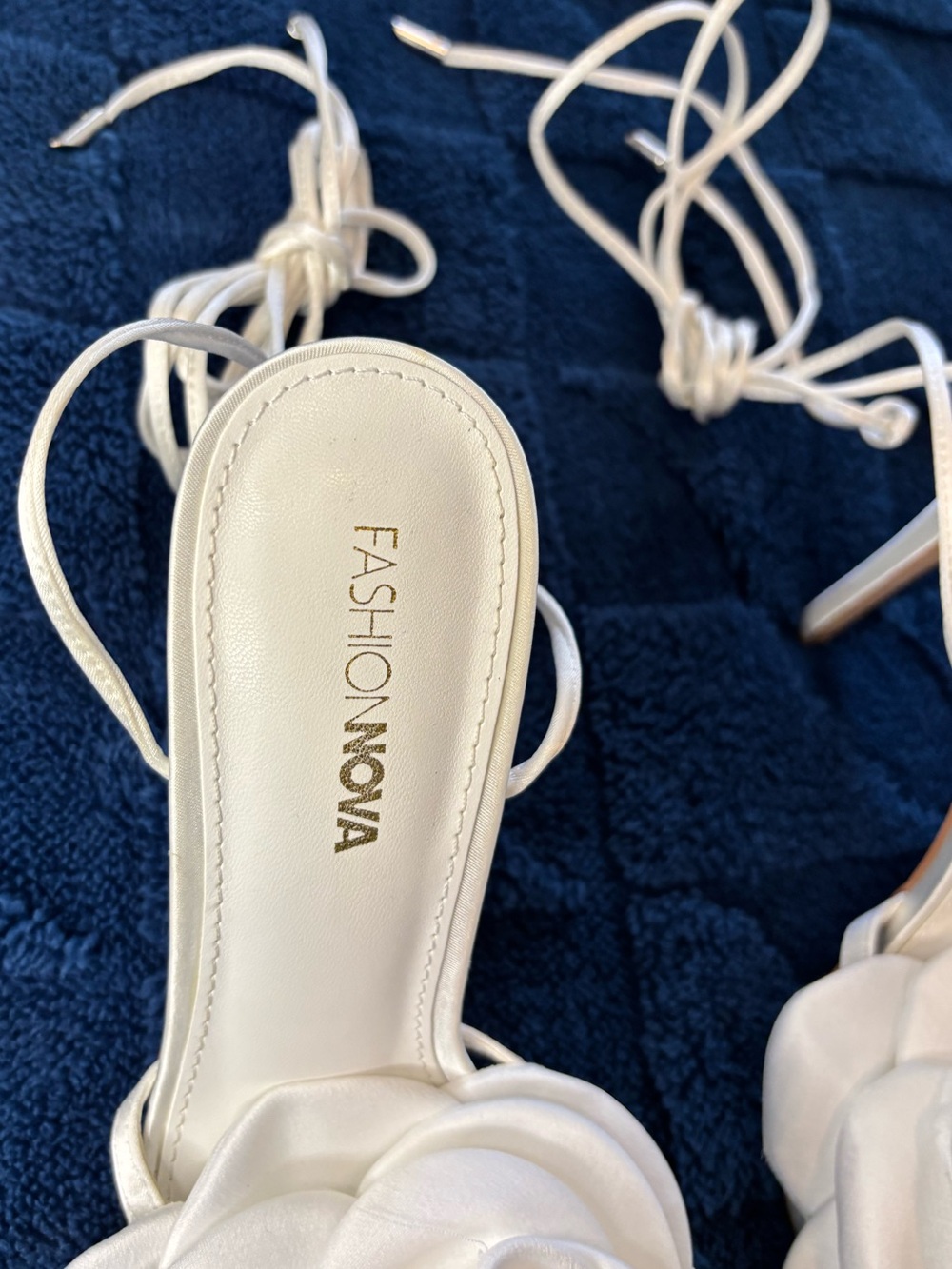 Fashion Nova White Love is Blooming Flower Heeled Sandals - Picture 4 of 11